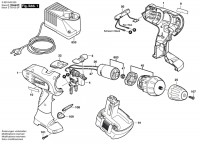 Bosch 0 603 943 620 Psr 9,6 Ve-2 Percussion Drill 9.6 V / Eu Spare Parts